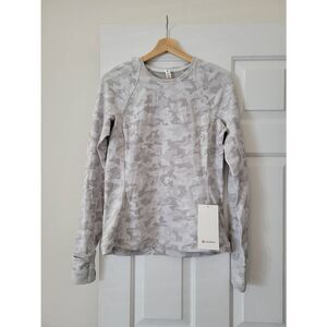 lululemon athletica Gray Camo Long Sleeve Tee